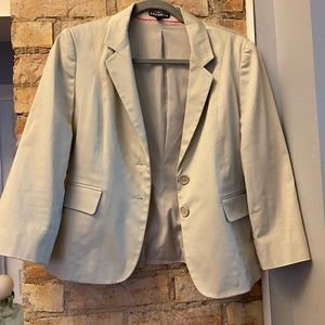 Express Beige Blazer Quarter Sleeve Size M